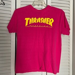 Hot Pink and Yellow Thrasher Tee